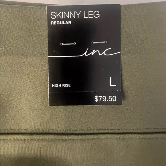 I.N.C INTERNATIONAL CONCEPTS High Waist Ponte Knit Lace Up Skinny Pants - Picture 3 of 7